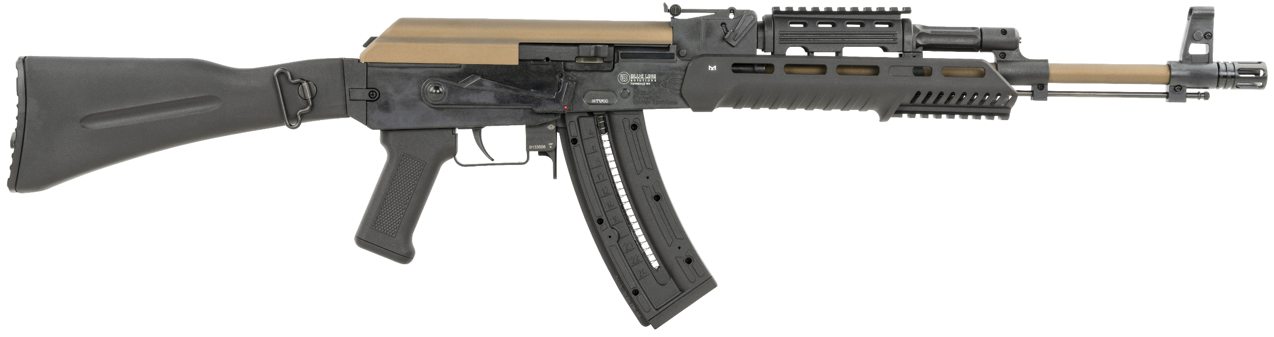 Mauser Rimfire 4070026 AK-47  22 LR 24+1 16.50" Barrel w/Flash Hider, Bronze Receiver, Adjustable Rear Sight, Optics Ready Picatinny Rail, Left Side Folding Stock, Ambidextrous Magazine Release