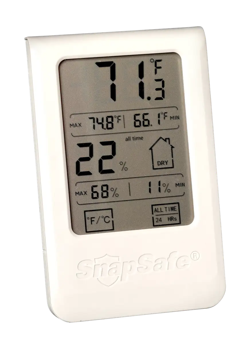 SnapSafe 75909 Gun Safe Hygrometer Gray AAA