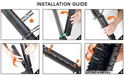 UTG RAIL PICATINNY AR-15 9" 2-PC DROP-IN MID-LENGTH