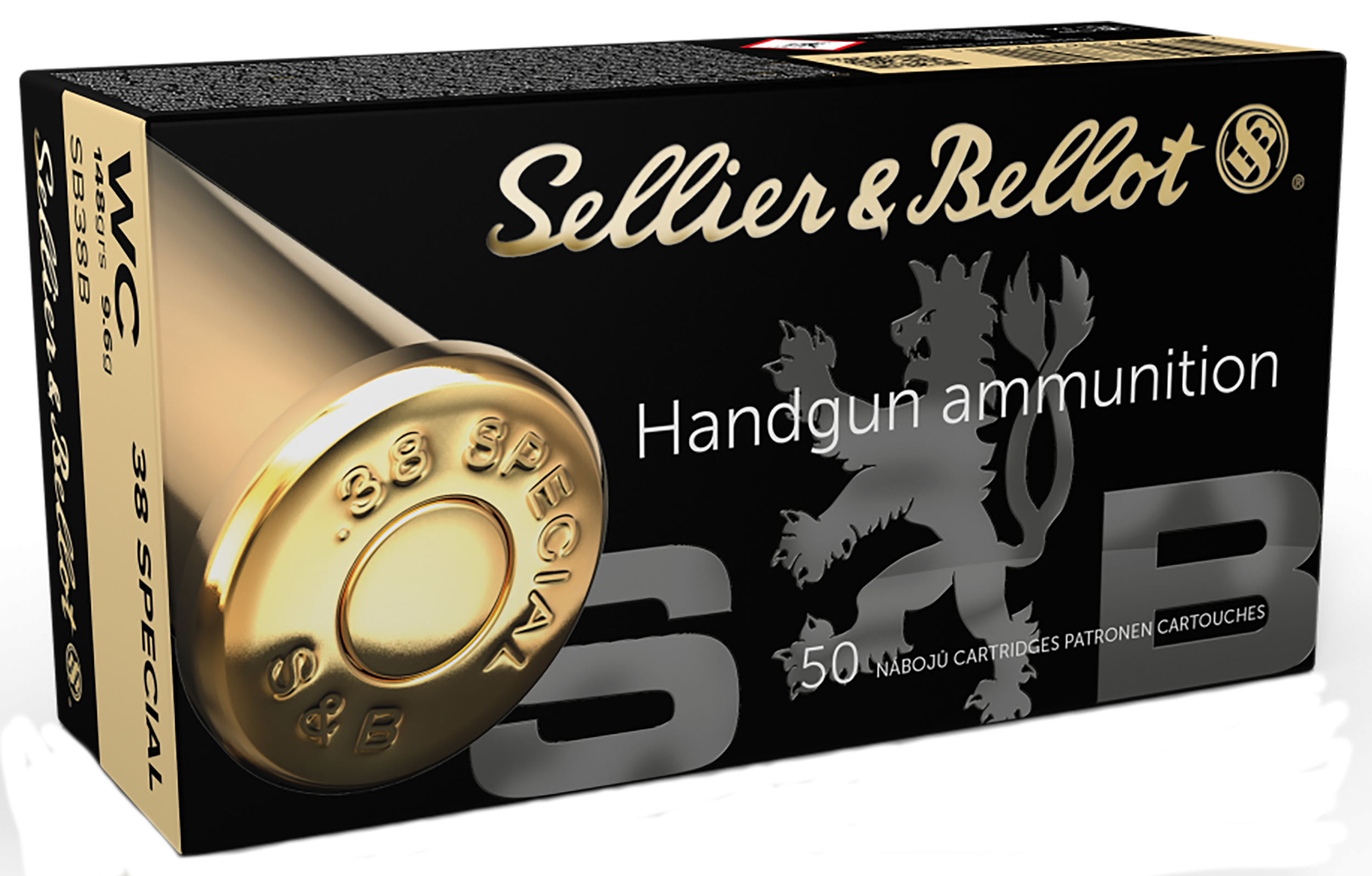 Sellier & Bellot SB38B Handgun  38Special 148gr Wadcutter 50 Per Box/24 Case
