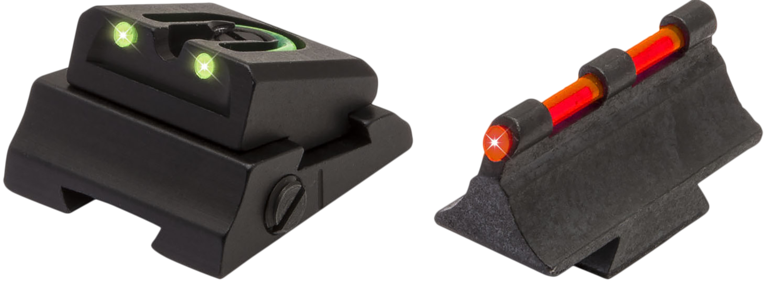 TruGlo TG961M Slug Gun Series  Black | Red Fiber Optic Front Sight Green Fiber Optic Rear