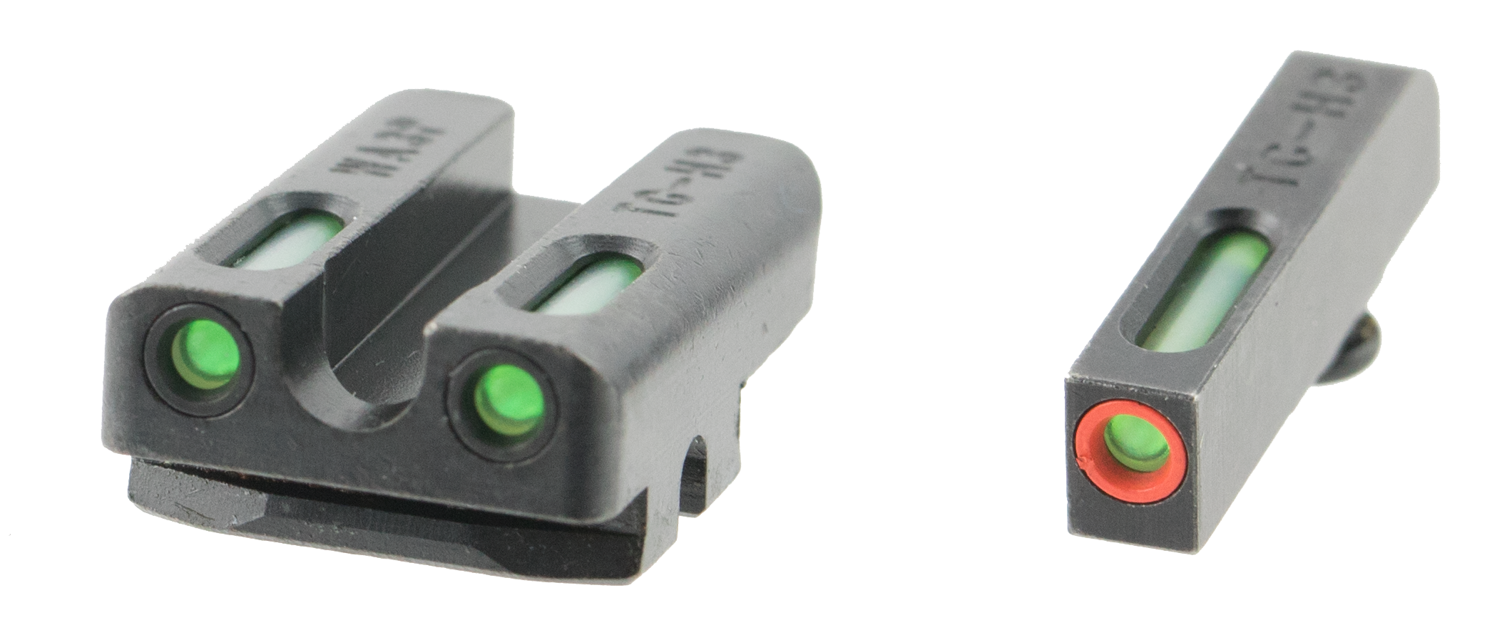 TruGlo TG13WA3PC TFX Pro Black | Green Tritium & Fiber Optic Orange Outline Front Sight Green Tritium & Fiber Optic Rear Sight