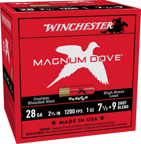 Winchester Magnum Dove 28 GA 2.75" 1oz #7.5/#9 25rd Box
