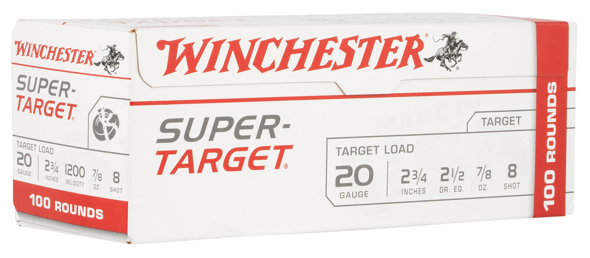 Winchester ammo trgt208vp super-target 20gauge 2.75" 7-8oz 8shot 100 bo...-img-0