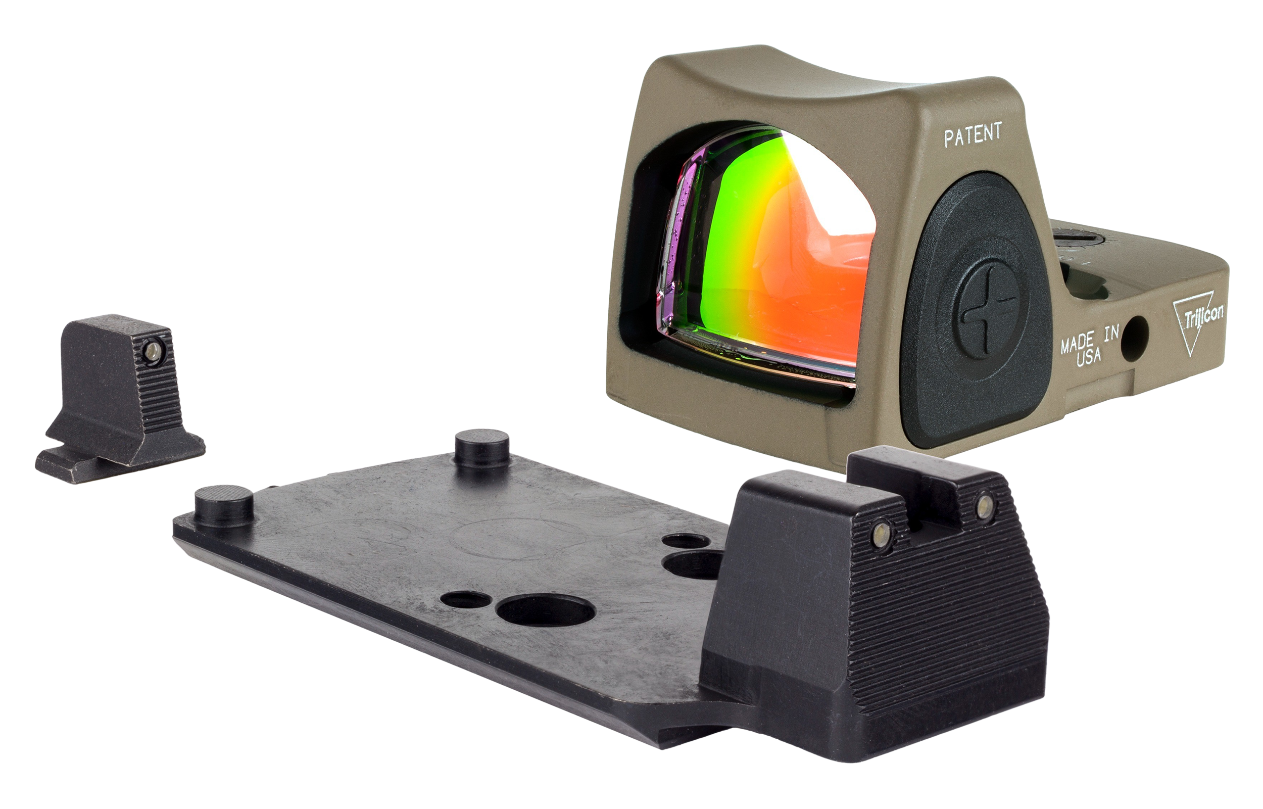 Trijicon 700816 RMR Dual Defense Cerakote Black/FDE 1x 3.25 MOA Red Dot Reticle Fits Sig Sauer M17/18