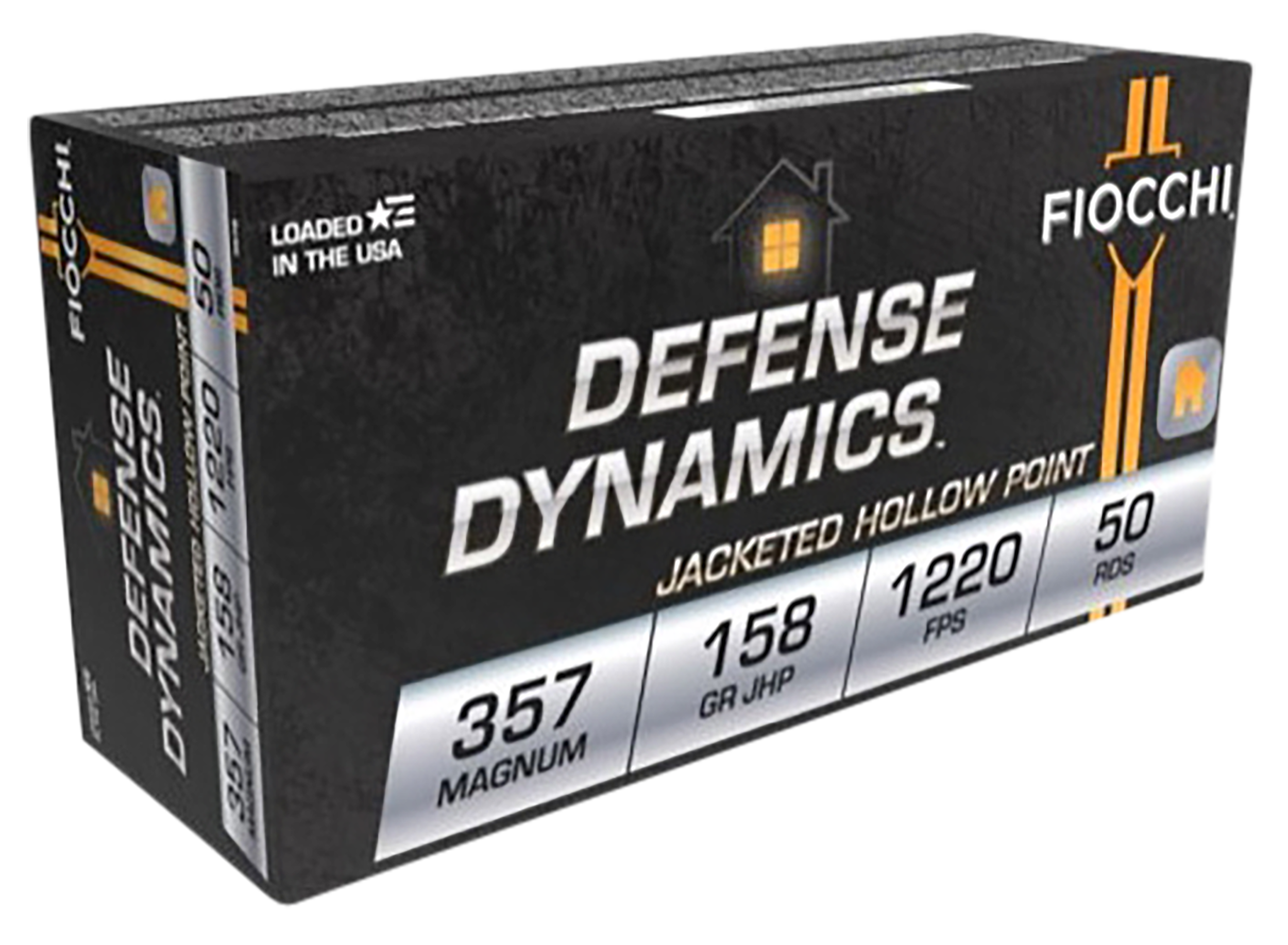 Fiocchi 357B Defense Dynamics 357Mag 158gr Jacketed Hollow Point 50 Per Box/20 Case