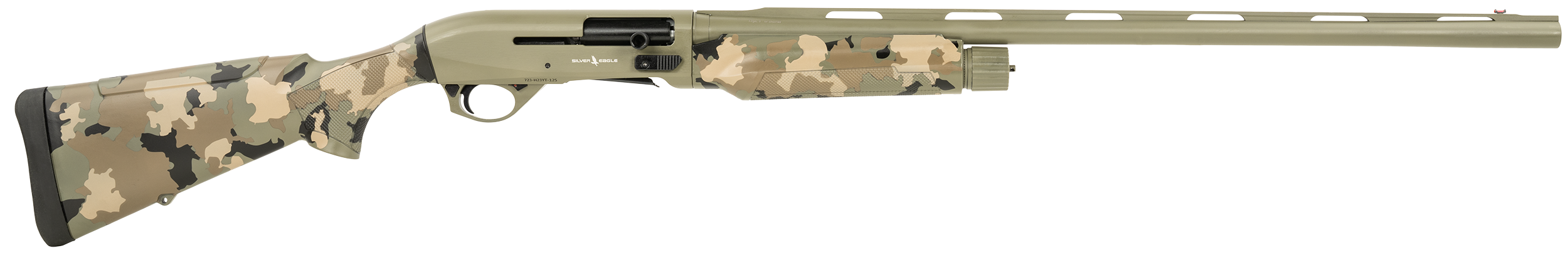 Silver Eagle Arms A21228OS3 Alpha 2  12 Gauge 3" 4+1 28" Green Cerakote Chrome Lined Vent Rib Barrel & Steel Receiver, Old School Camo Synthetic Fixed Stock