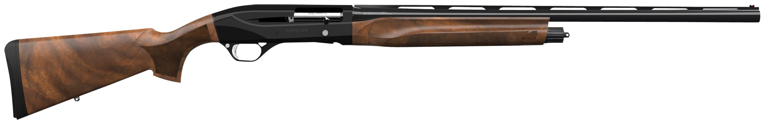Retay USA COMGOR20PLBLK26 Gordion Compact 20 Gauge Semi-Auto 3" 4+1 26" Matte Black Vent Rib Barrel, Matte Black Anodized Aluminum Receiver, Adj LOP Turkish Walnut Stock, Right Hand