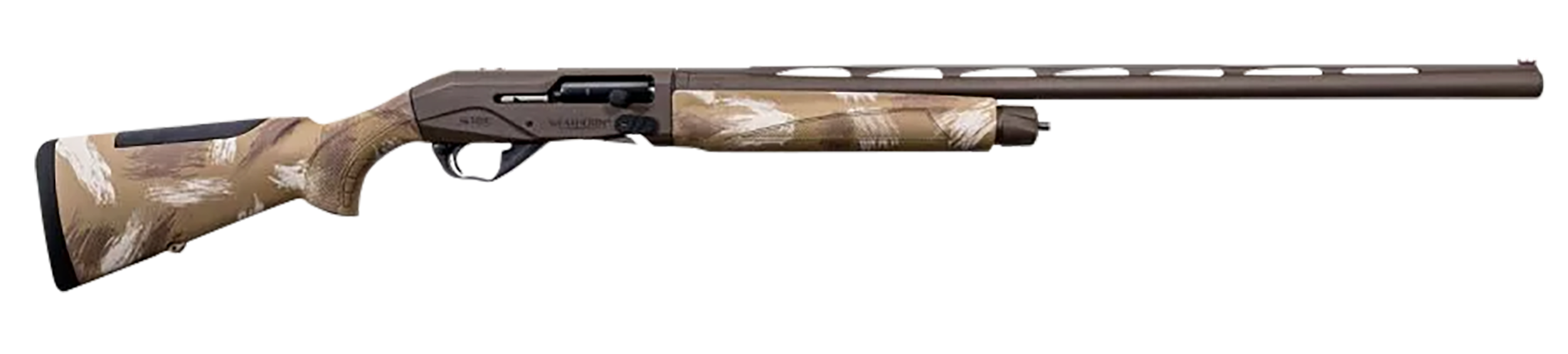 Weatherby XSL2028MAG Sorix Full Size 20 Gauge Semi-Auto 3" 2+1 28" Burnt Bronze Cerakote Vent Rib Barrel & Drilled & Tapped Steel Receiver, Slough Camo Synthetic Stock w/Adj Shim, Ambidextrous