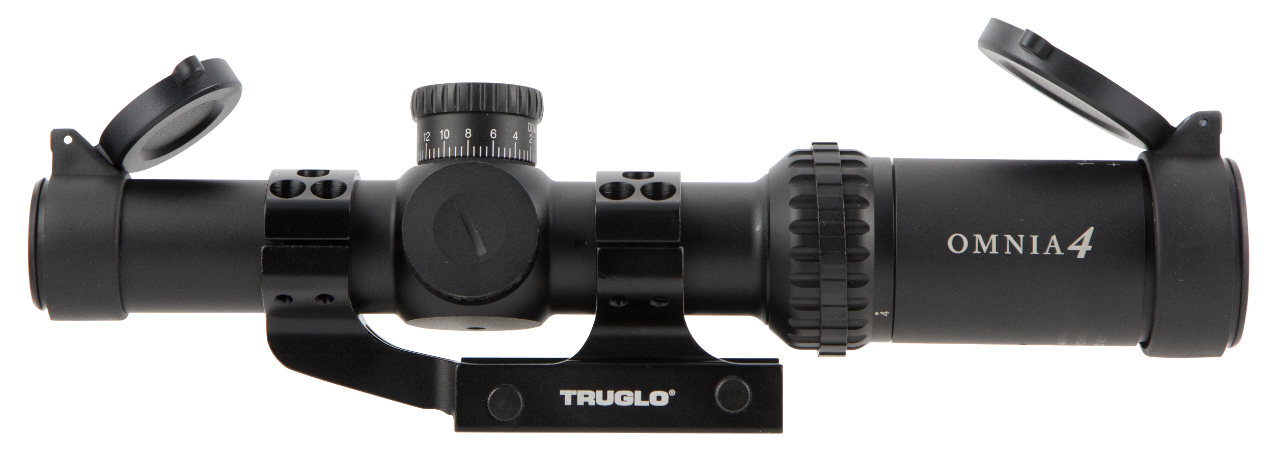TruGlo TG-8514TLR Omnia Tactical Black Anodized 1-4x24mm 30mm Tube Illuminated APTR Reticle