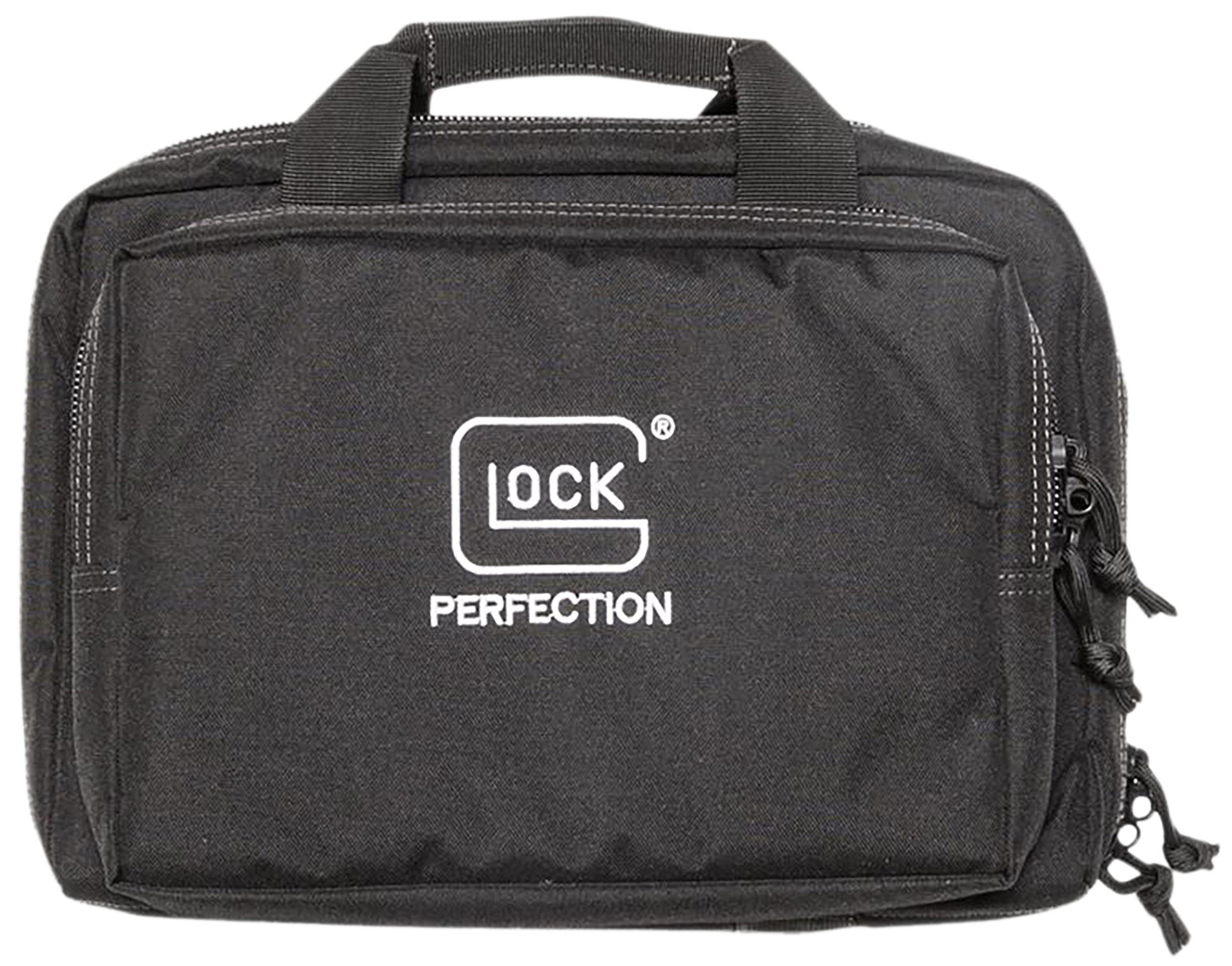 Glock AP60300 Double Pistol Case  Dual Padded Compartments, 5 Internal Mag Holders, 3 Zippered Compartments, Carry Handle, Black  12.5"x9.5"x4.5"