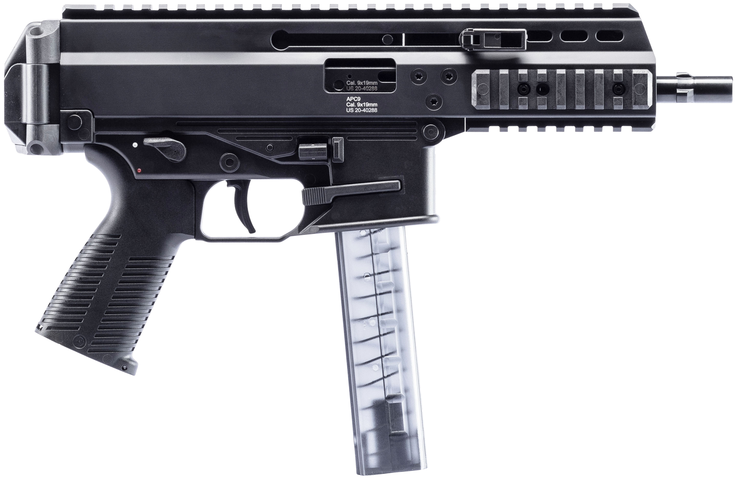 B&T Firearms BT-36039 APC Pro 9mm Luger 30+1 6.80" Black Steel Barrel, M-LOK Handguards, Black Hard Coat Anodized Aluminum Picatinny Rail Receiver, Black Polymer Grips, Ambidextrous