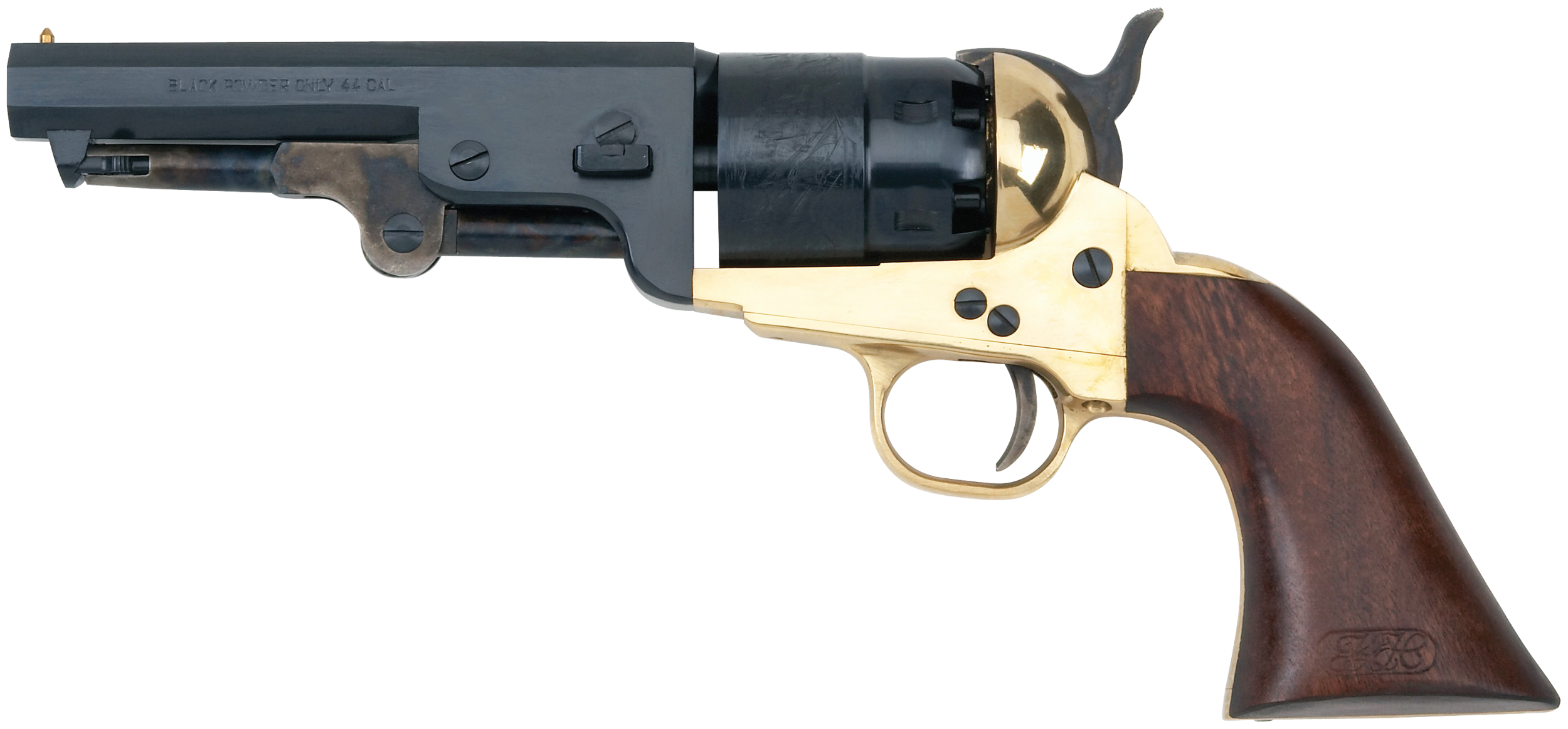 Pietta PF51BR44512 1851 Sheriff 44 Cal 5.50" 6rd Shot Brass Frame, Blued Cylinder, Blued Octagon Barrel, Walnut Grip