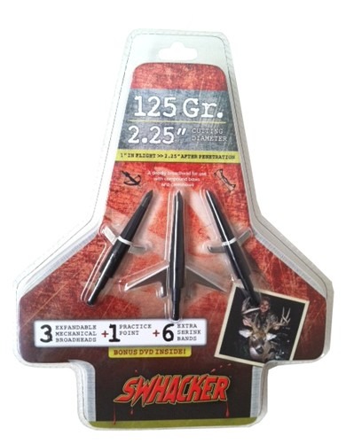 SWHACKER BROADHEAD 2-BLADE 125GR 2.25" CUT 3/PK