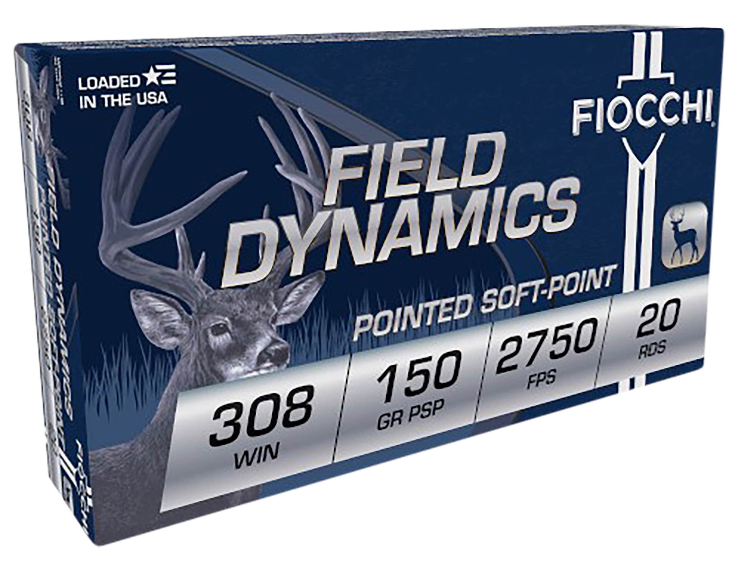 Fiocchi 308B Field Dynamics  308Win 150gr Pointed Soft Point 20 Per Box/10 Case