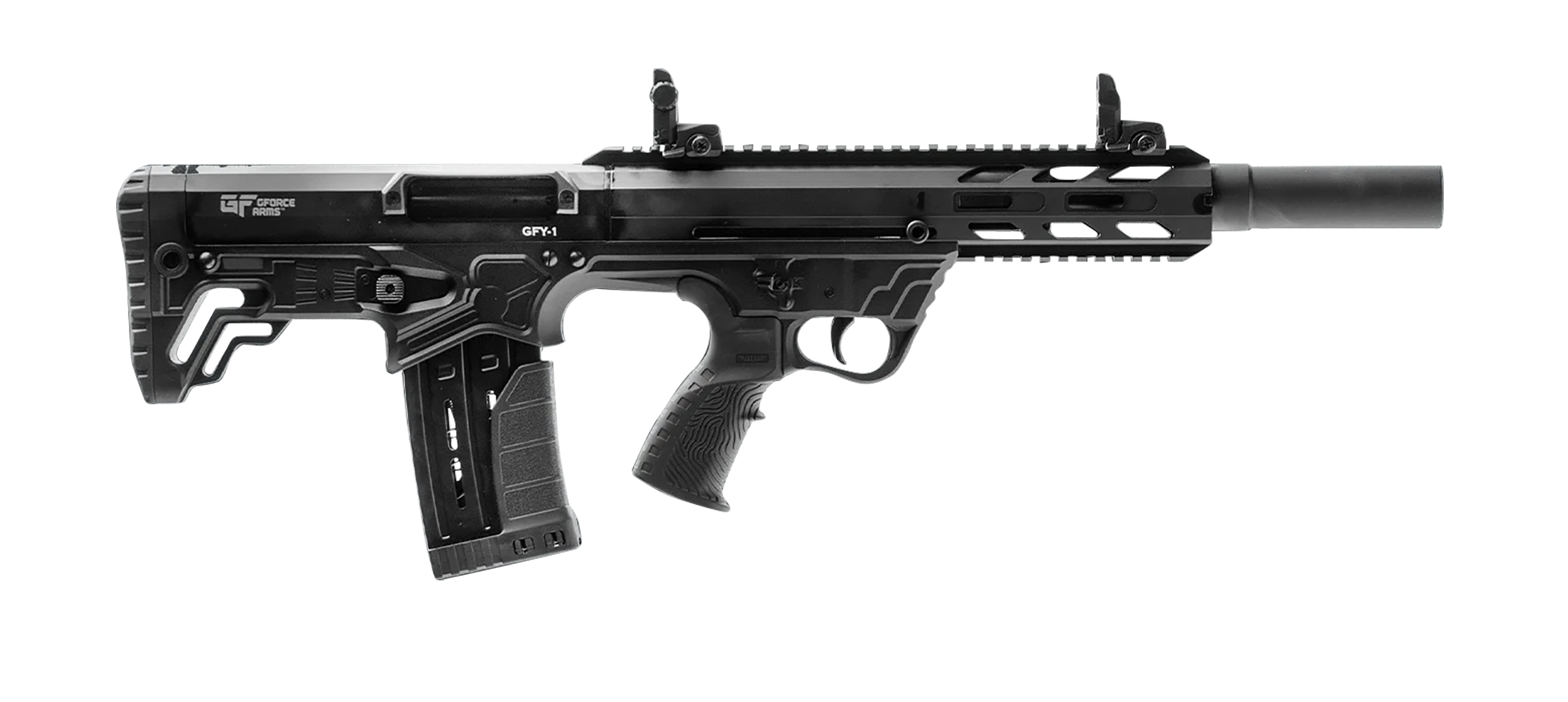 Gforce Arms GFY11220 GFY-1 USA 12 Gauge Semi-Auto 3" 5+1 18.50" Black Threaded Barrel, Black Cerakote Aluminum Receiver w/Picatinny Rail, Black Bullpup Polymer Stock, Polymer Grip
