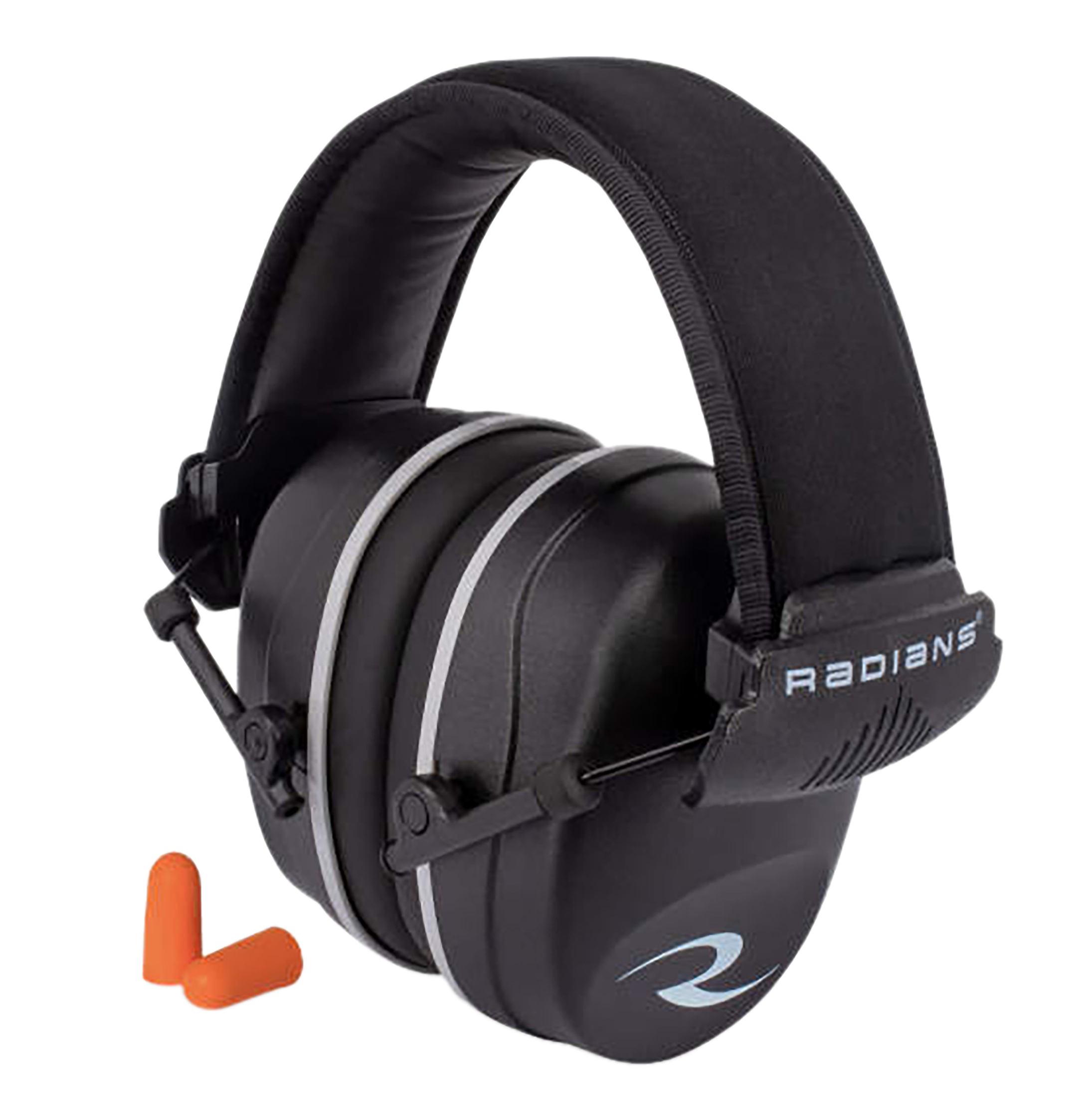 Radians R2500CS R2500 Muff Foam 25 dB 32 dB Over the Head Orange Black Adult 1 Pair