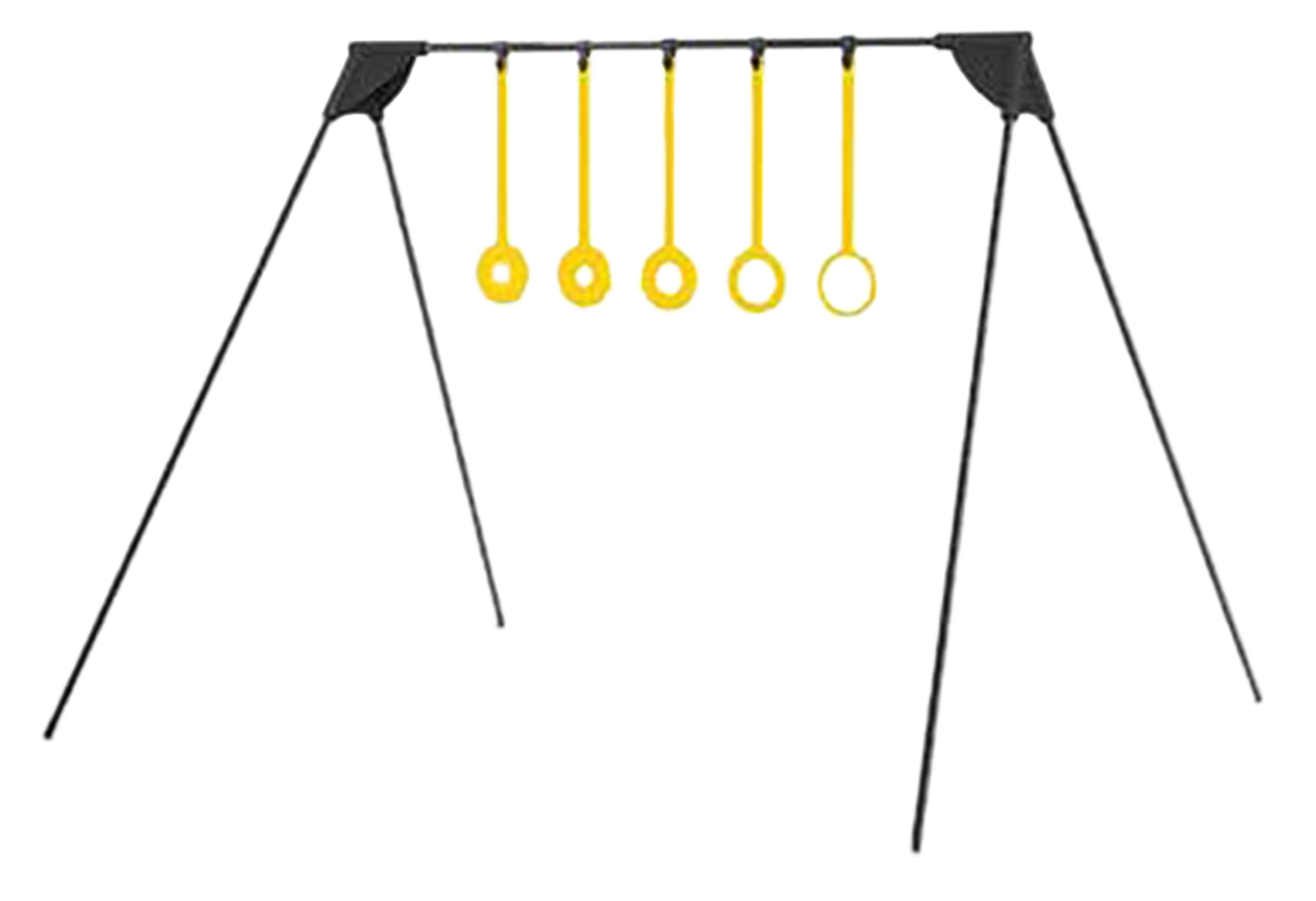Caldwell 4002309 Ring Challenge Rimfire KYL Black/Yellow AR500 Steel Standing Includes 5 Rings