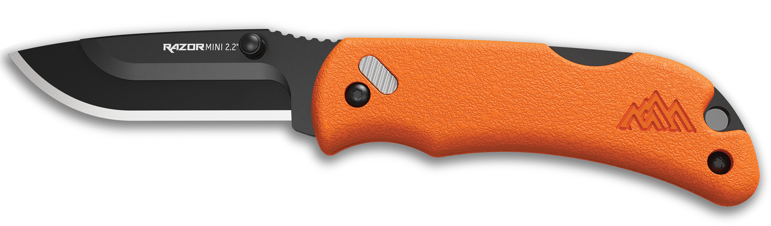 Outdoor Edge RMB222C RazorMini  2.20" Folding Plain 420J2 SS Blade Blaze Orange ABS Polymer Handle