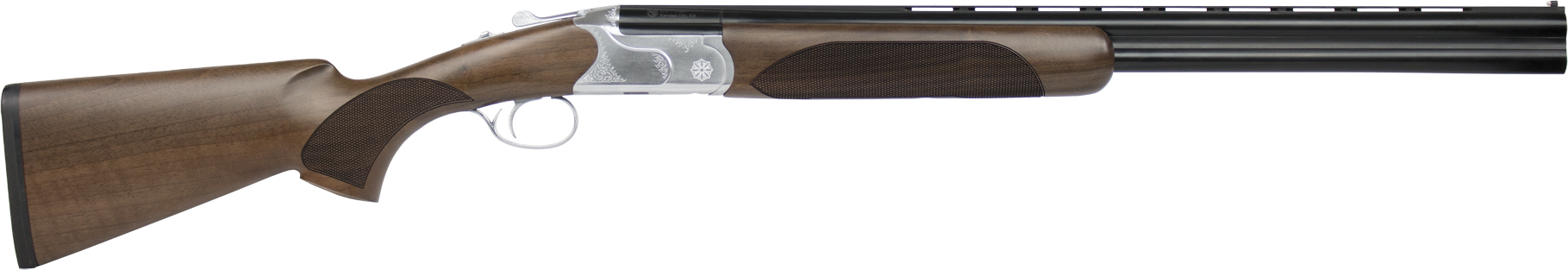 CZ-USA 06469 Redhead Premier Reduced Length 20 Gauge Compact 3" 2rd 24" Gloss Black Chrome Barrel, Silver Satin Chrome Metal Finish, Turkish Walnut Stock Includes 5 Chokes