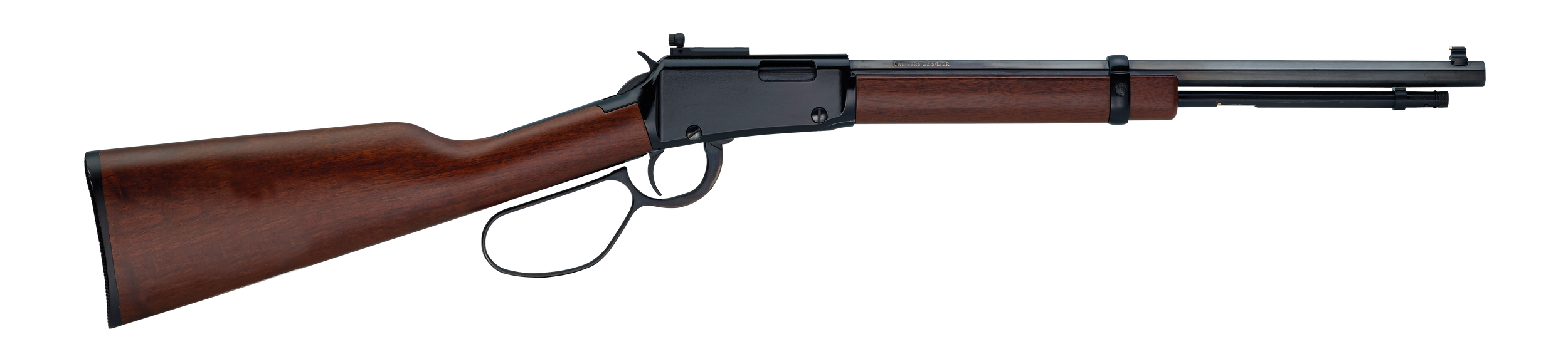 Henry H001TRP22 Tracker Carbine 22 S/L/LR 13/14/18+1 16.50" Blued Octagon Barrel, Black Aluminum Grooved Receiver, American Walnut Straight Grip Stock