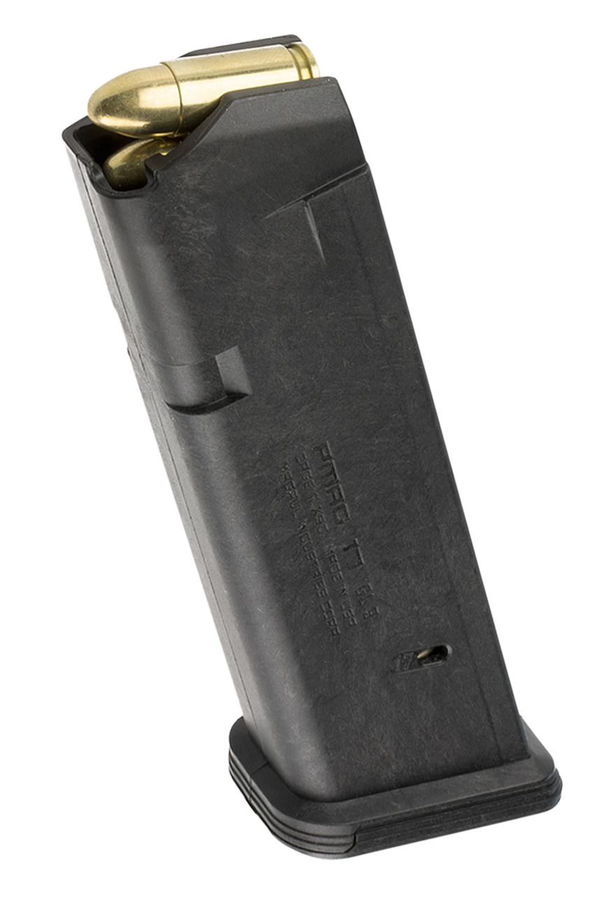 Magpul MAG546BLK PMAG GL9 17rd 9mm Luger Compatible w/Glock 17/19/26/34/45 Black Polymer