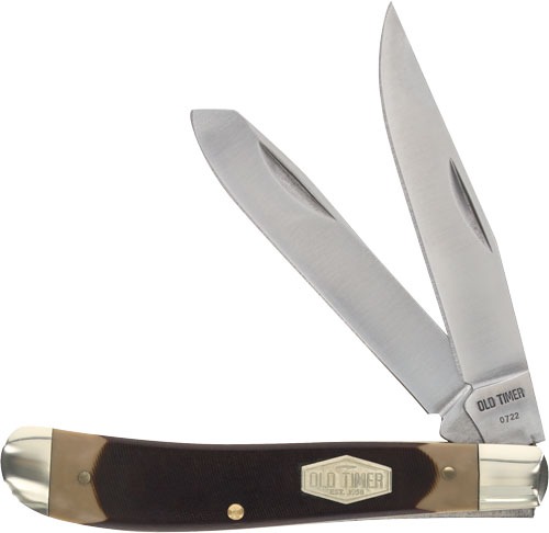 OLD TIMER KNIFE GUNSTOCK TRPPR 2-BLADE 3.1" S/S DELRIN