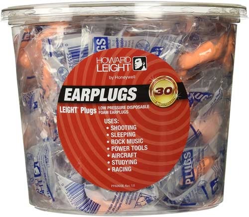 HOWARD LEIGHT LEIGHTPLUGS DISPOSABLE EAR PLUGS 100 TUB