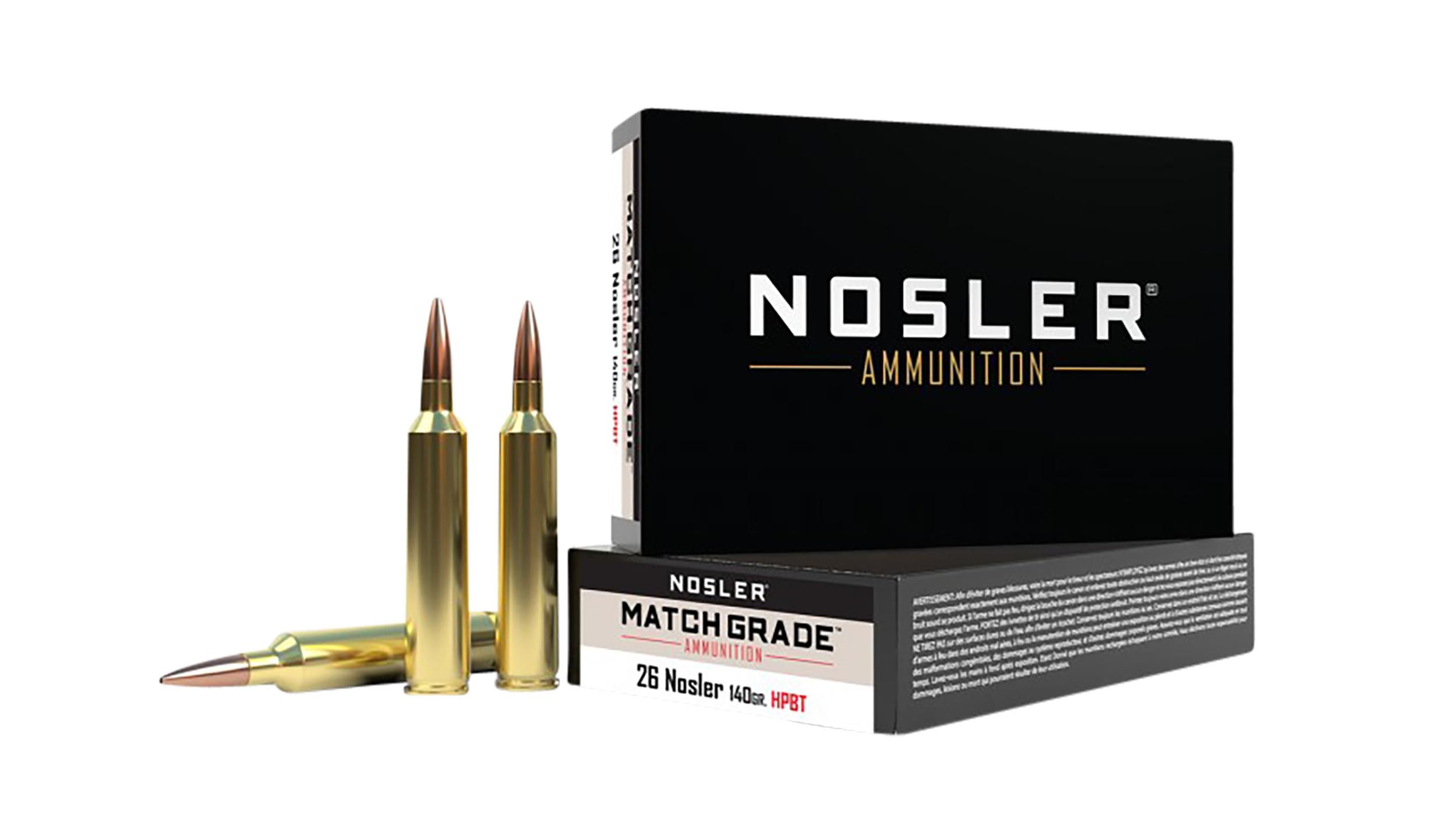 Nosler 51288 Match Grade  26Nosler 140gr Custom Competition Hollow Point Boat Tail 20 Per Box/10 Case