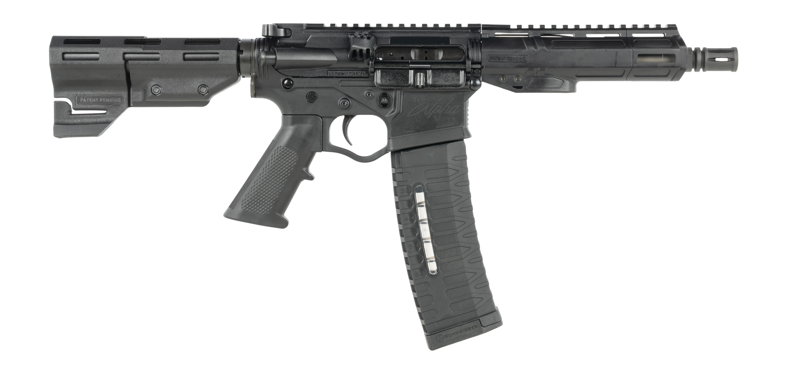 ATI ATIGAX5567ML60TBNS Alpha Maxx 5.56 NATO 60+1 7.50" Black Threaded Barrel, Black Receiver w/Picatinny Rail, Black Polymer Blade, Black A2 Grip