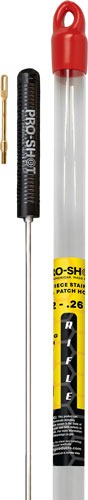 PRO SHOT STAINLESS 1PC PISTOL CLEANIN ROD 18" .22 CAL & UP