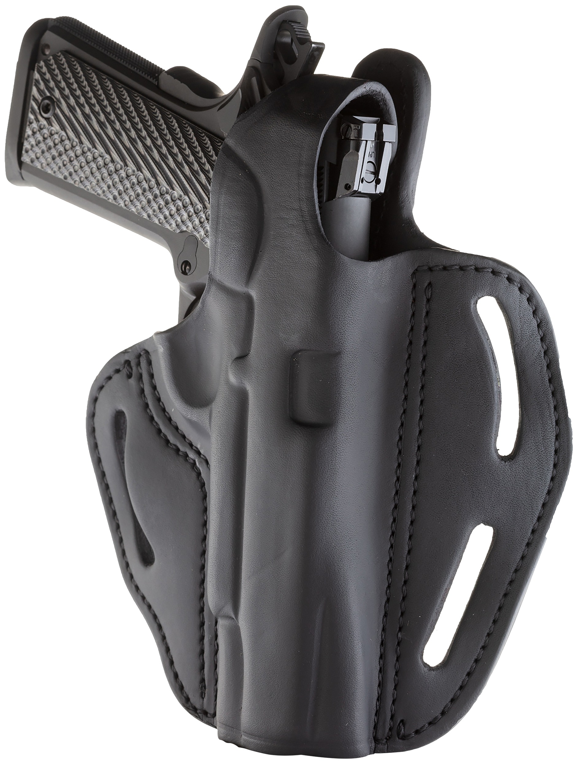 1791 Gunleather BHX1CLSBLR BHX  OWB Size 01 Stealth Black Leather Belt Slide Fits 4"-5" 1911 Right Hand