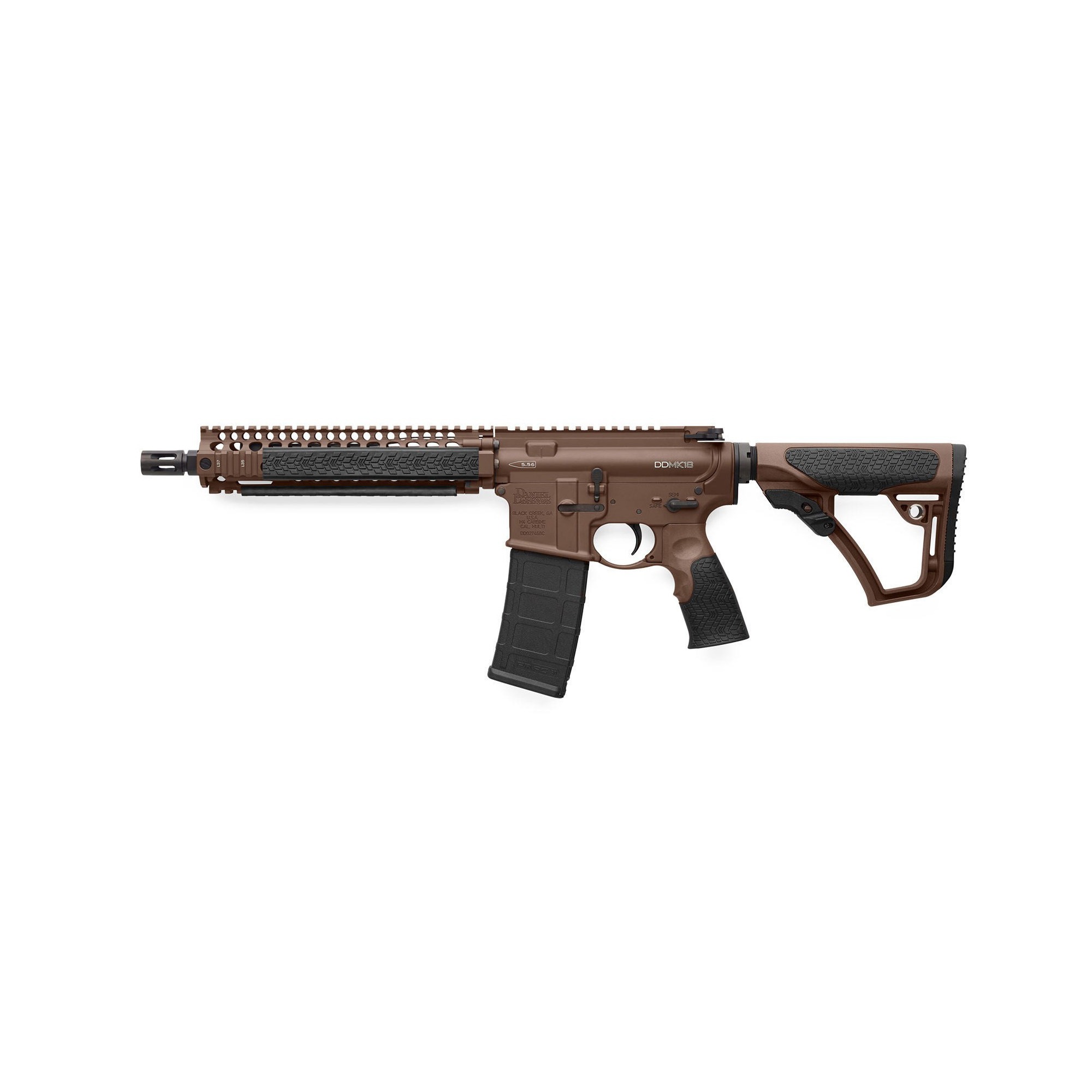 DD M4 CARB MK18 SBR 556 10.3" BRN