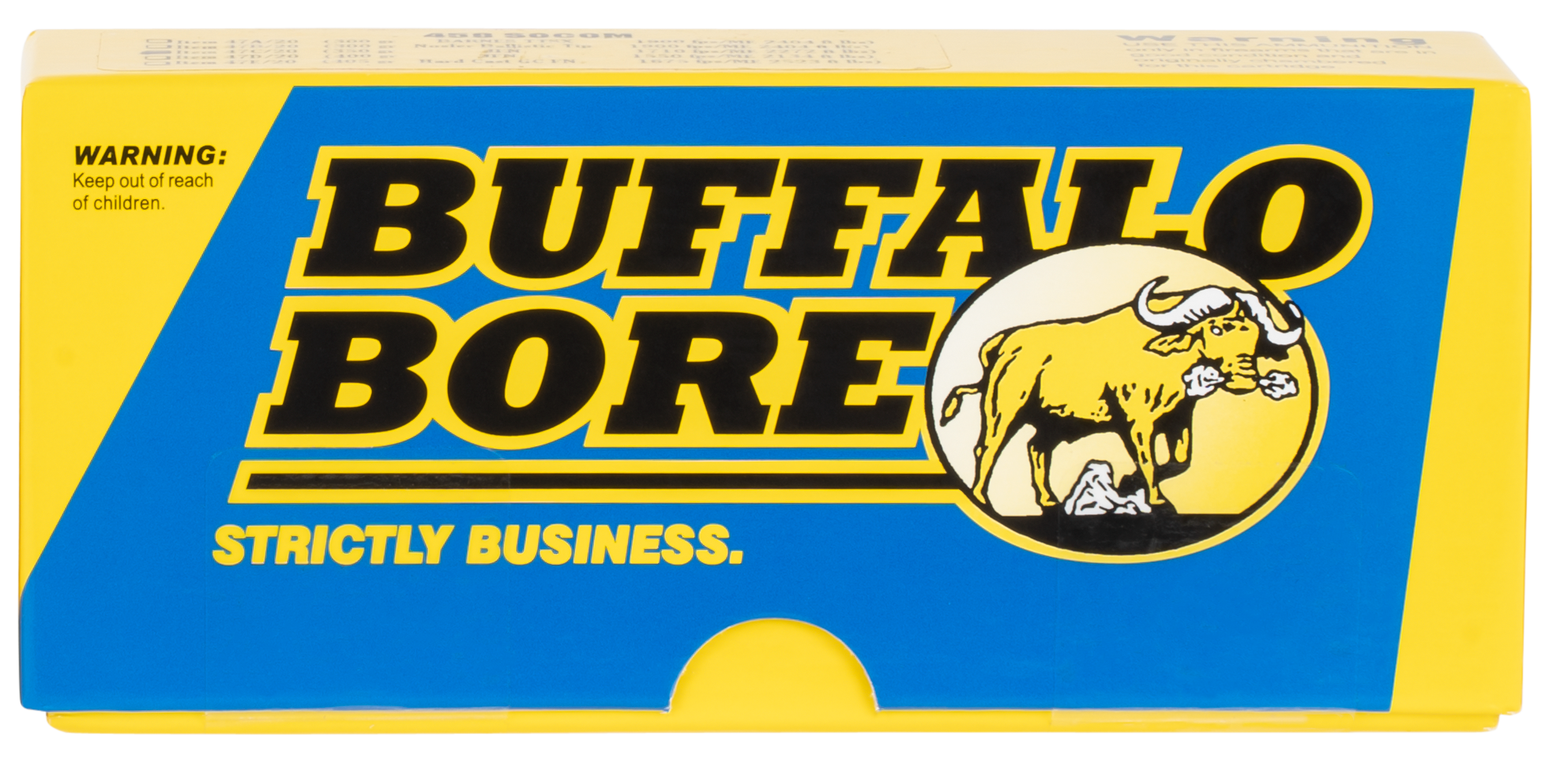 Buffalo Bore Ammunition 47C20 Hunting & Sniping Strictly Business 458SOCOM 350gr Semi Jacketed Flat Point 20 Per Box/12 Case