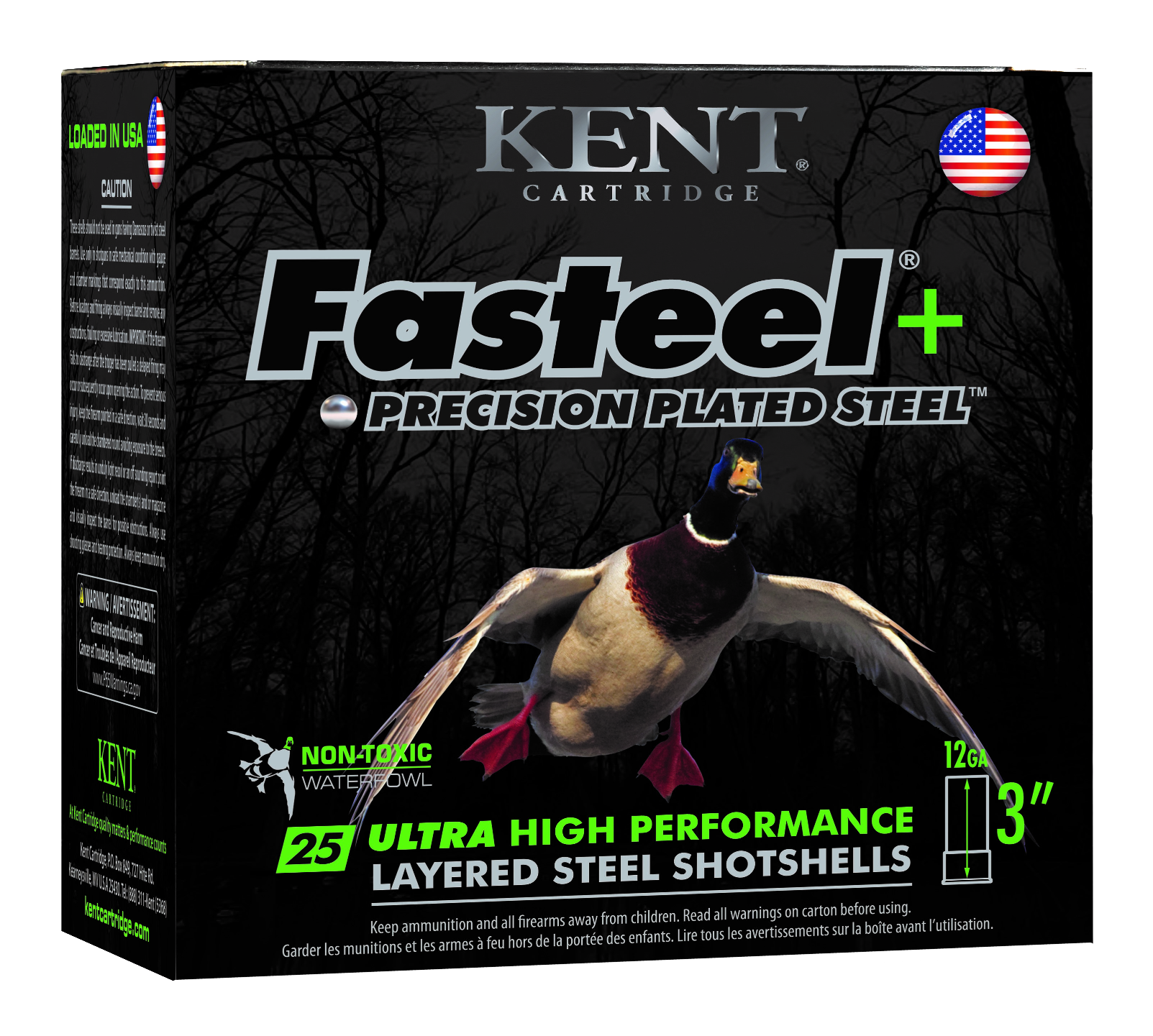 Kent Cartridge K123FSP362X4 Fasteel +  12 Gauge 3" 1 1/4 oz 2/4 Shot 25 Per Box/ 10 Case