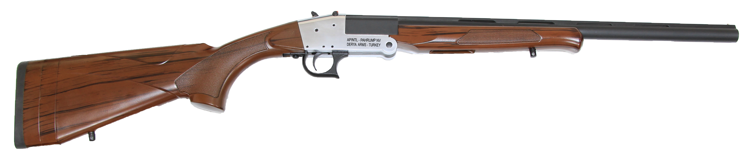 Rock Island TK105 Traditional Single Shot 20 Gauge with 20" Black Parkerized Barrel, 3" Chamber, 1rd Capacity, Silver Anodized Metal Finish & Woodgrain Finish Synthetic Stock Right Hand (Full Size)