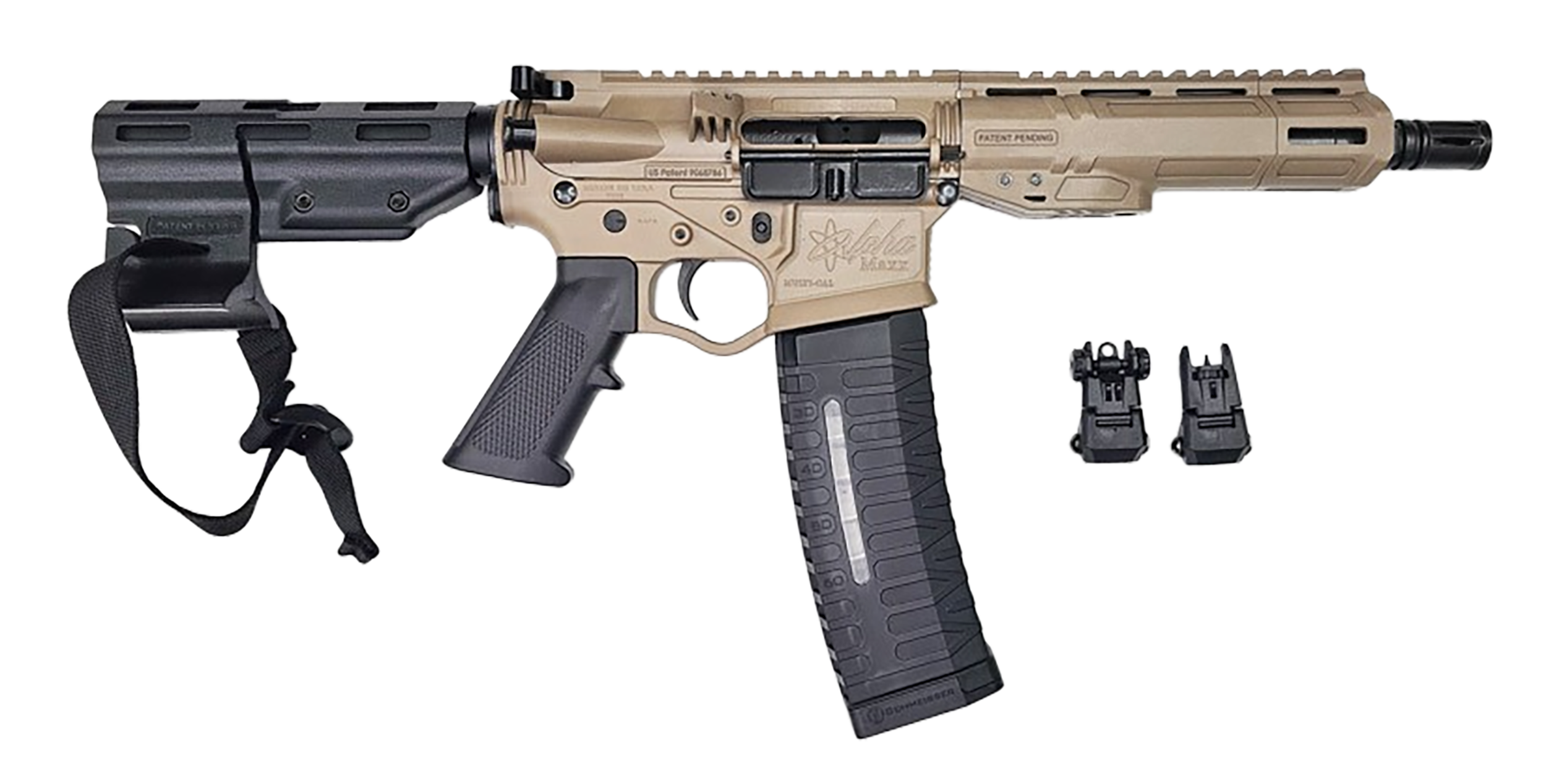 ATI ATIGAX5567MLCFDE30 Alpha Maxx 5.56 NATO 30+1 7.50" Black Threaded Barrel, Flat Dark Earth Receiver w/Picatinny Rail, M-LOK Handguard, Black Polymer Brace, A2 Grip