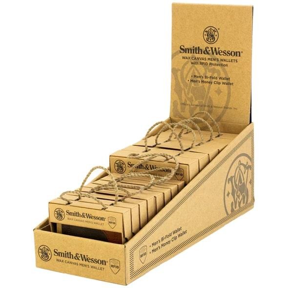 Smith & Wesson POP Wallets Display (12pcs) Waxed