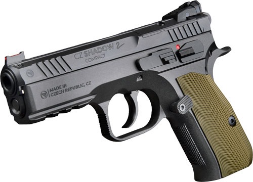 CZ CUSTOM SHADOW 2 COMPACT CUSTOM 9MM 4" 15RD BLACK GREEN