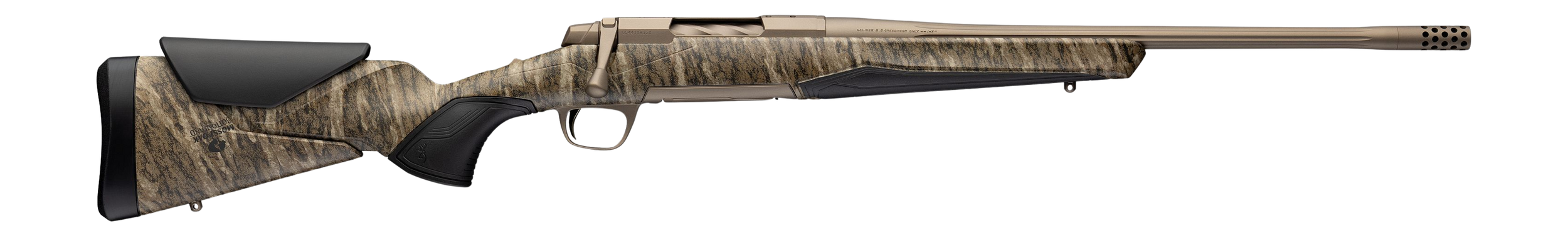 Browning 036147299 X-Bolt 2 Speed SPR Full Size 6.8 Western 3+1 20" Smoked Bronze Cerakote Fluted Threaded Barrel, Smoked Bronze Cerakote Steel Drilled & Tapped Receiver, Mossy Oak Bottomland Adj Vari