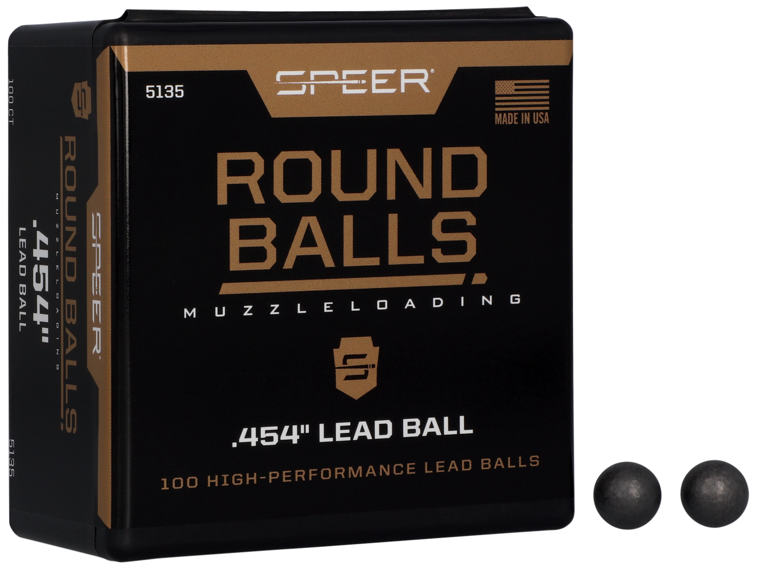 Speer 5135 Lead Balls  44Cal Lead Ball 140gr 100 Per Box/5 Case