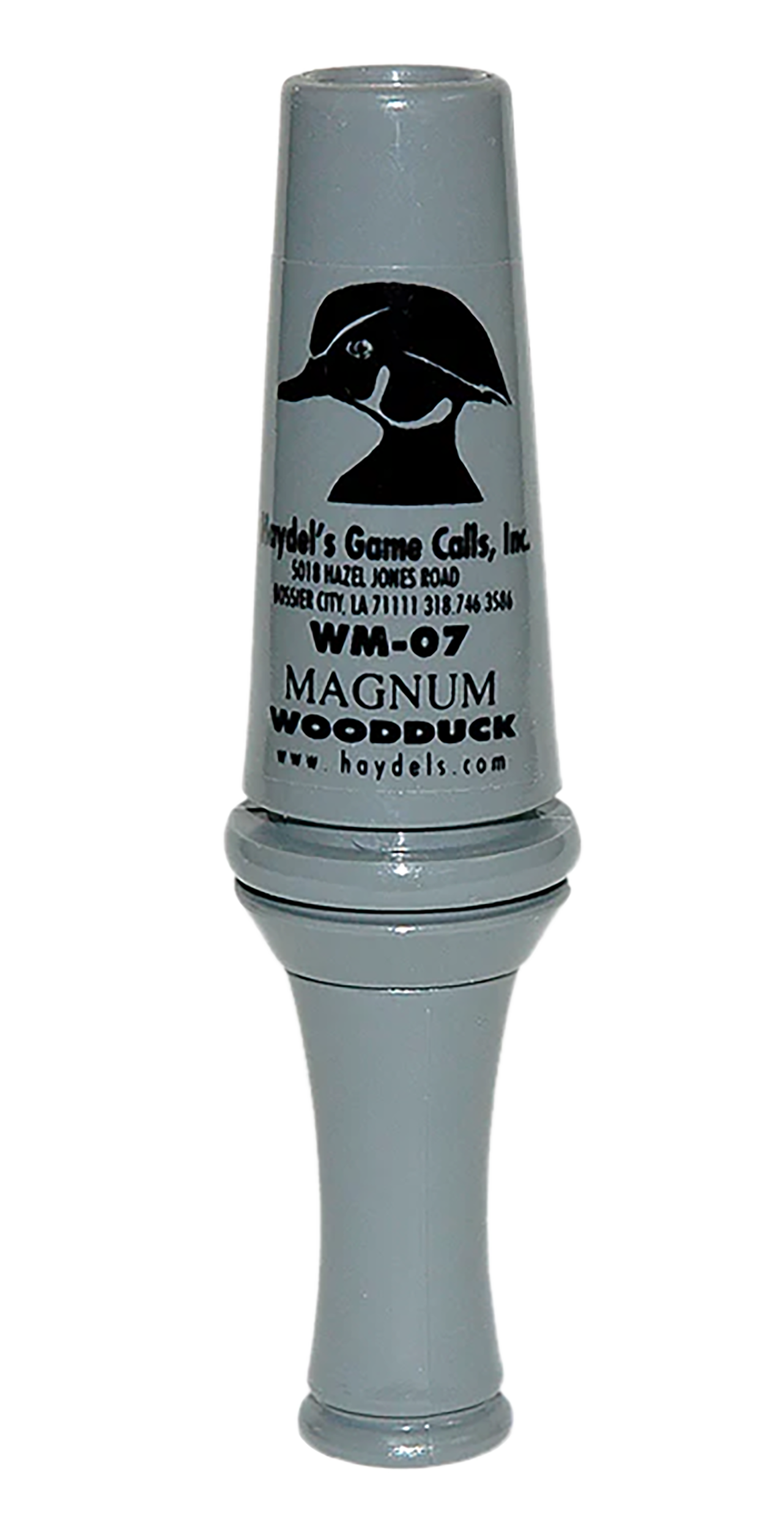 Haydel's Game Calls WM07 Magnum Open Call Single Reed Wood Duck Sounds Attracts Ducks Gray Acrylic