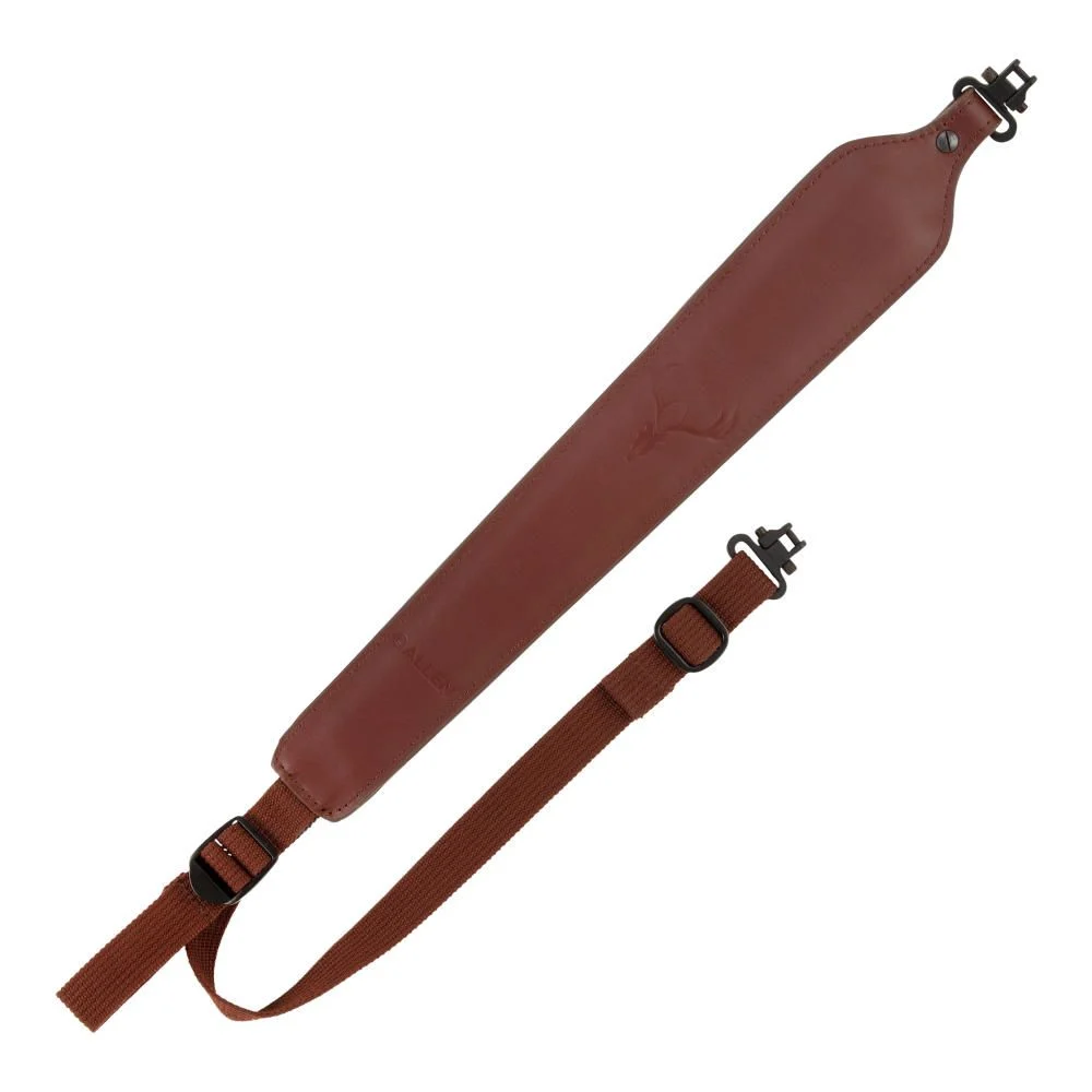 dALLEN LEATHER DEER HEAD RIFLE SLING