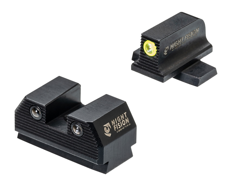 Night Fision Optics Ready Stealth Night Sights for Sig Sauer P365 Yellow Front