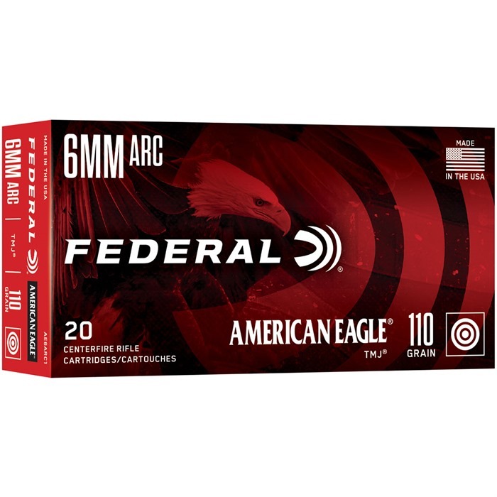 Federal American Eagle 6mm ARC 110gr TMJ 20rd Box