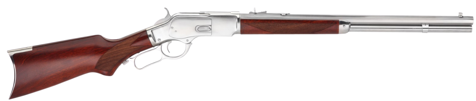 Taylors & Company 550247 1873  357 Mag Caliber with 10+1 Capacity, 20" Barrel, Silver Metal Finish & Walnut Fixed Pistol Grip Stock Right Hand (Full Size)