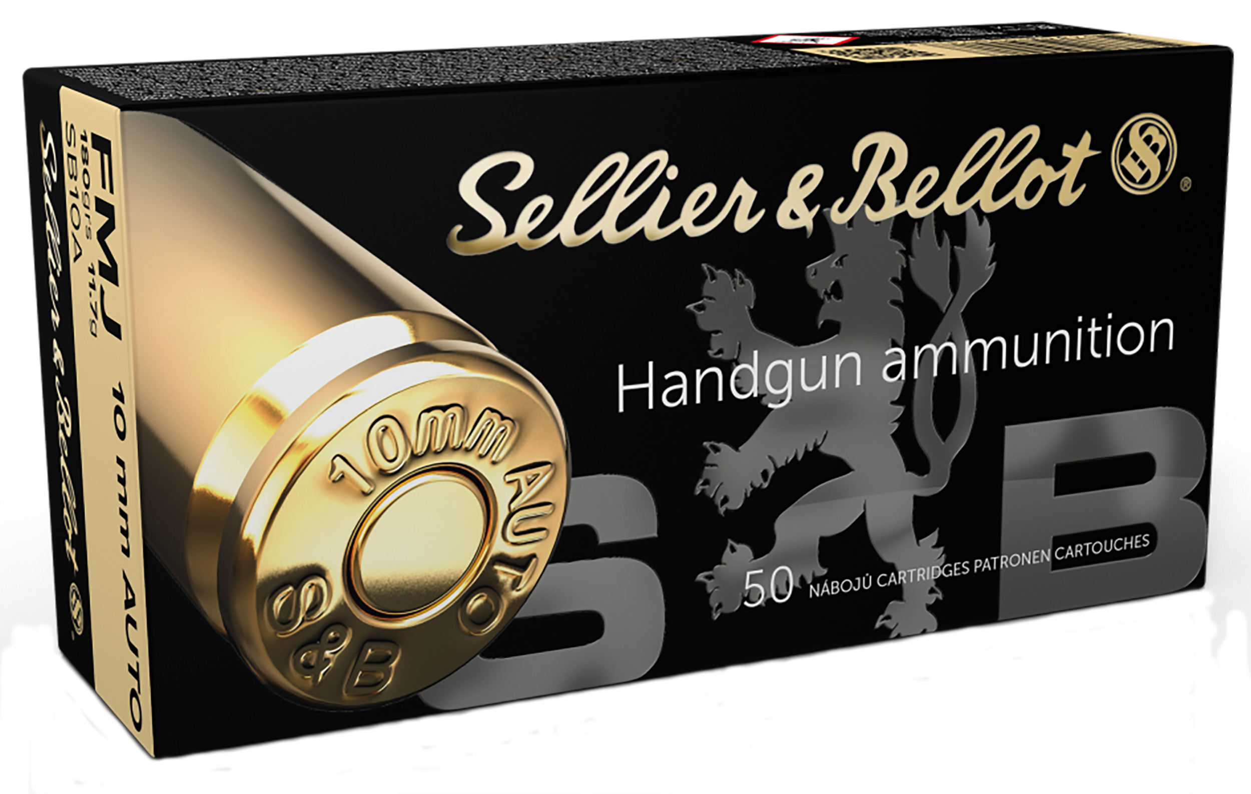 Sellier & Bellot SB10A Handgun  10mmAuto 180gr Full Metal Jacket 50 Per Box/20 Case