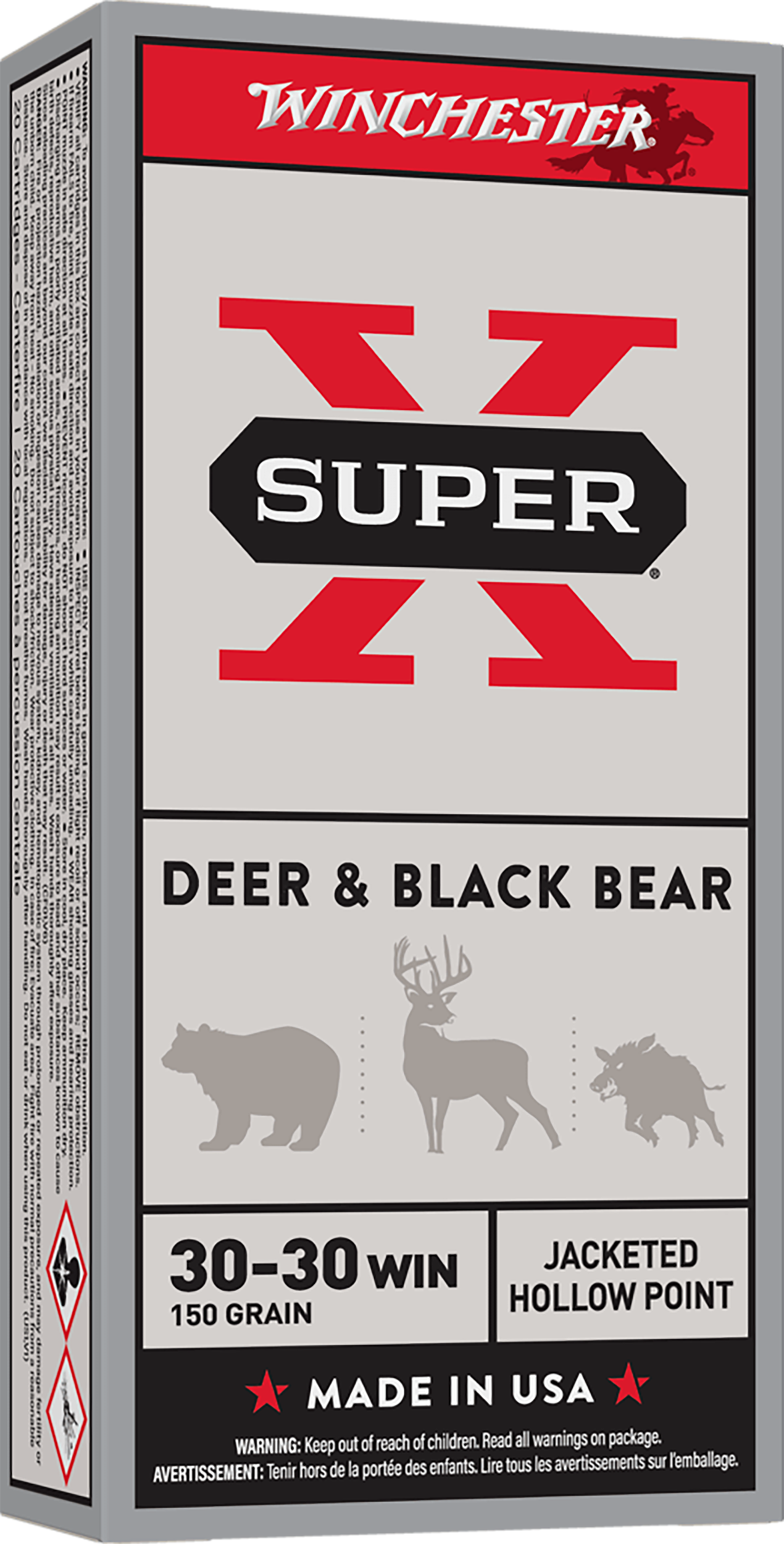 Winchester Ammo X30301 Super X  30-30Win 150gr Jacketed Hollow Point 20 Per Box/10 Case