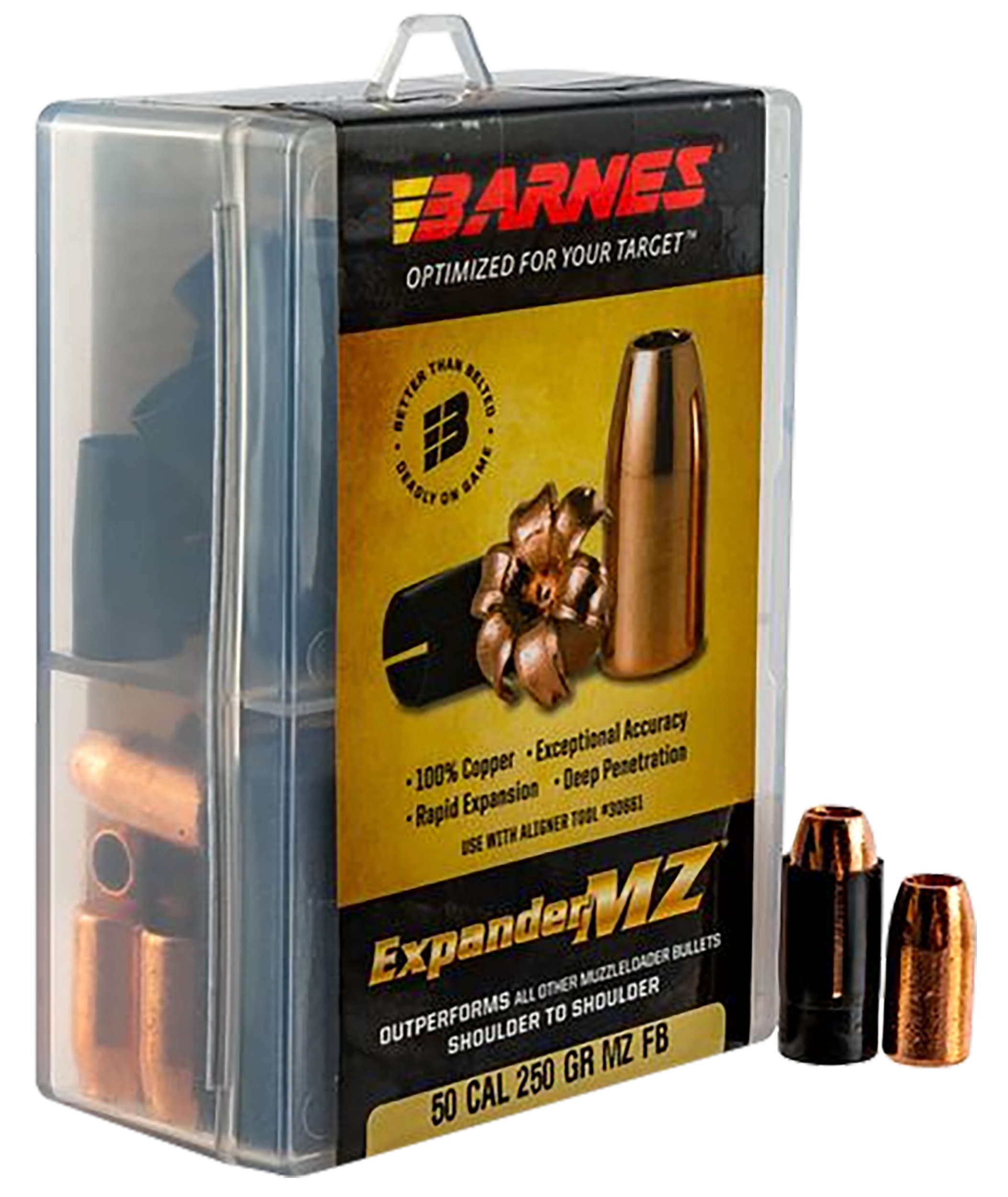 Barnes Bullets 30569 Expander MZ Muzzleloader 50 ExpanderMZ Hollow Point 300gr 15rd/Box