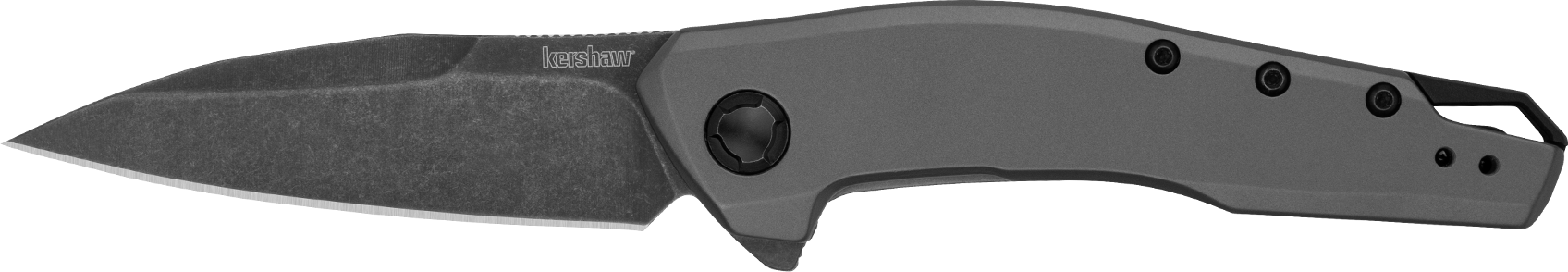 Kershaw 1815 Sanctum  EDC 2.98" Folding Wharncliffe Blackwash 8Cr13MoV SS Blade, Gray PVD Stainless Steel Handle